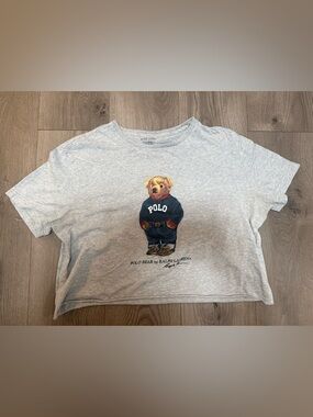 Polo Ralph Lauren Cropped Polo Bear Tee Size Large